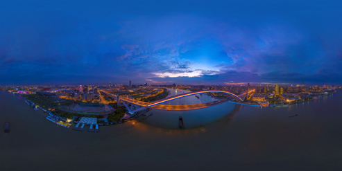 都会夜景亮化案例分享——上海卢浦大桥景观亮化工程 都会夜景亮化案例分享——上海卢浦大桥景观亮化工程